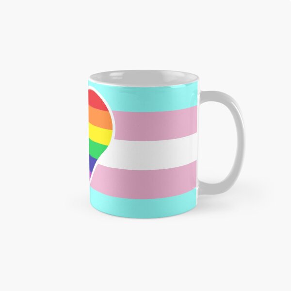 Item preview, Transgender Pride Flag with Homosexual/Gay/Rainbow Heart designed and sold by DisneyFanatic23.