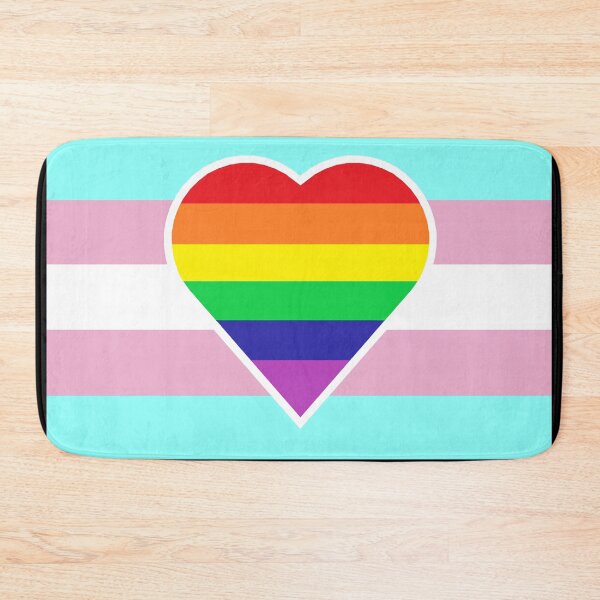 Item preview, Transgender Pride Flag with Homosexual/Gay/Rainbow Heart designed and sold by DisneyFanatic23.
