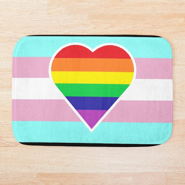 Item preview, Transgender Pride Flag with Homosexual/Gay/Rainbow Heart designed and sold by DisneyFanatic23.