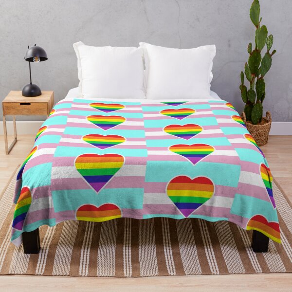 Item preview, Transgender Pride Flag with Homosexual/Gay/Rainbow Heart designed and sold by DisneyFanatic23.