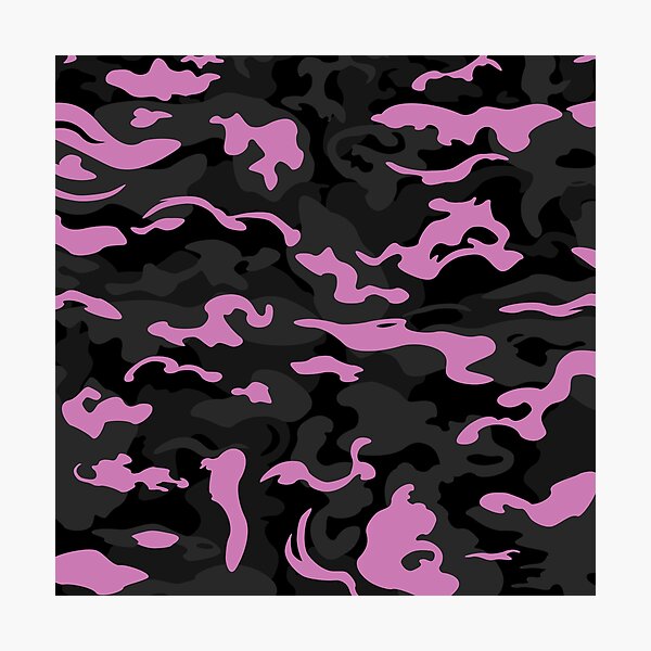 Camo Style - Black and Yellow Camouflage Photographic Print for