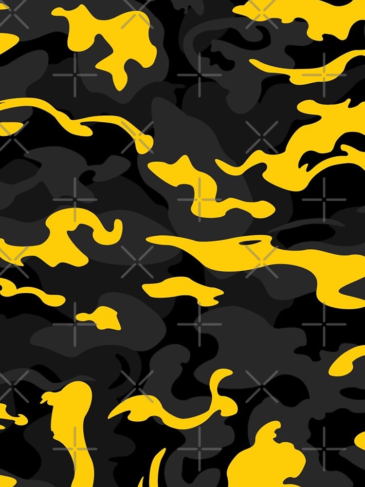 Yellow and Black Camo Wallpaper
