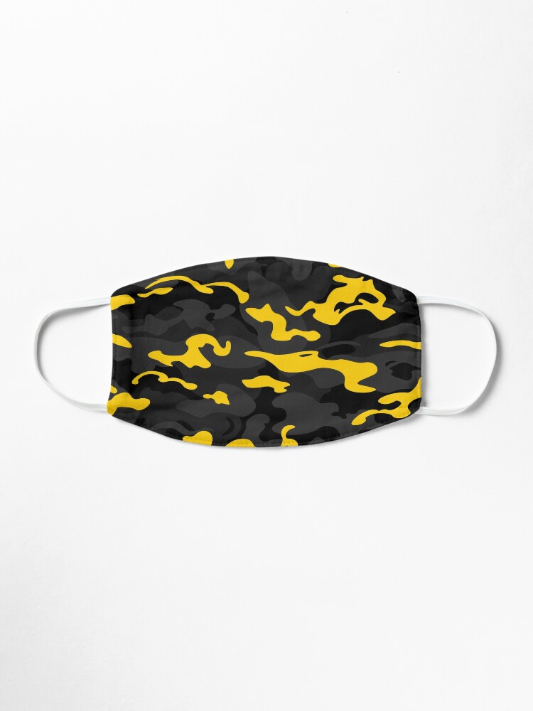 Download Camo Style Black And Yellow Camouflage Mask By Rclwow Redbubble Yellowimages Mockups