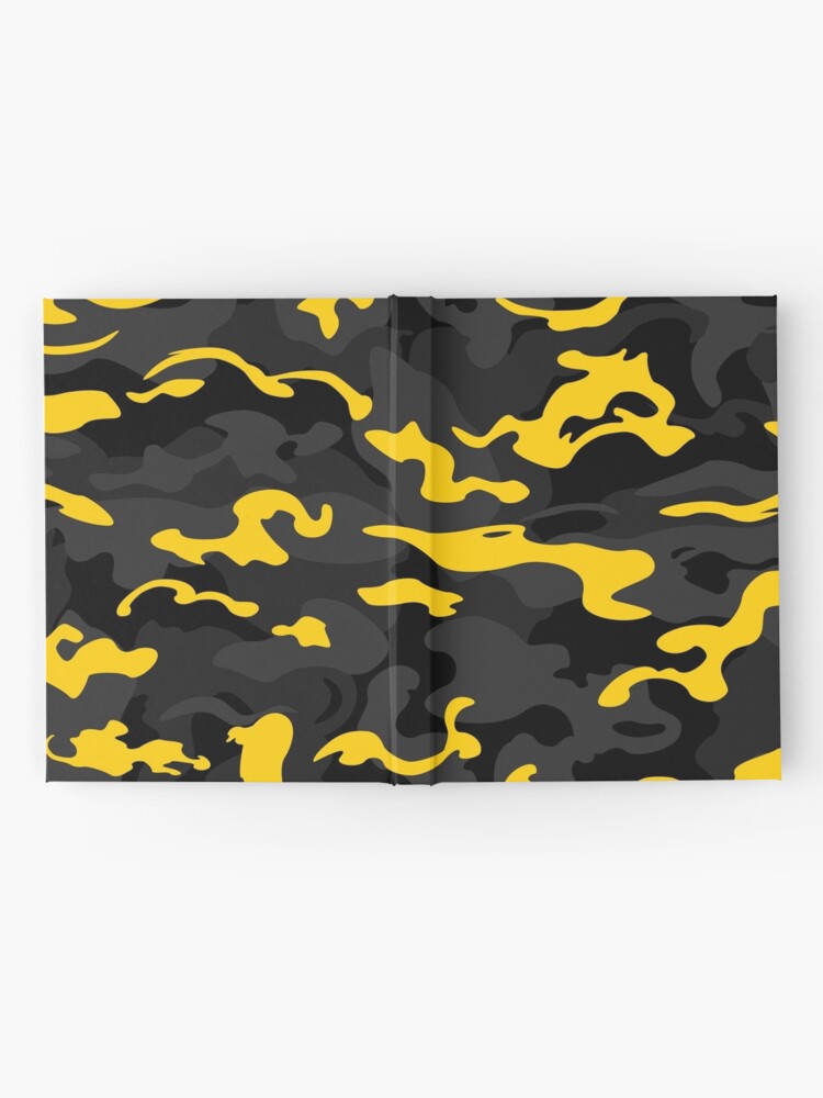 Camo Style - Black and Yellow Camouflage | Hardcover Journal