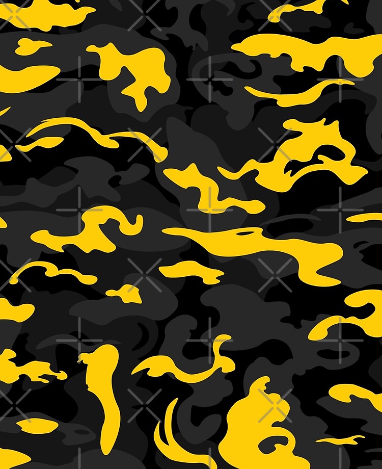 Camo Style - Black and Yellow Camouflage | iPad Case & Skin