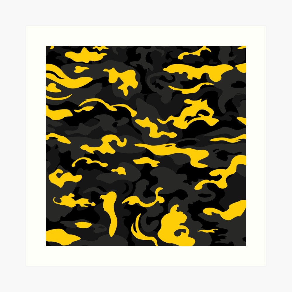 Camo Style - Black and Yellow Camouflage | iPad Case & Skin