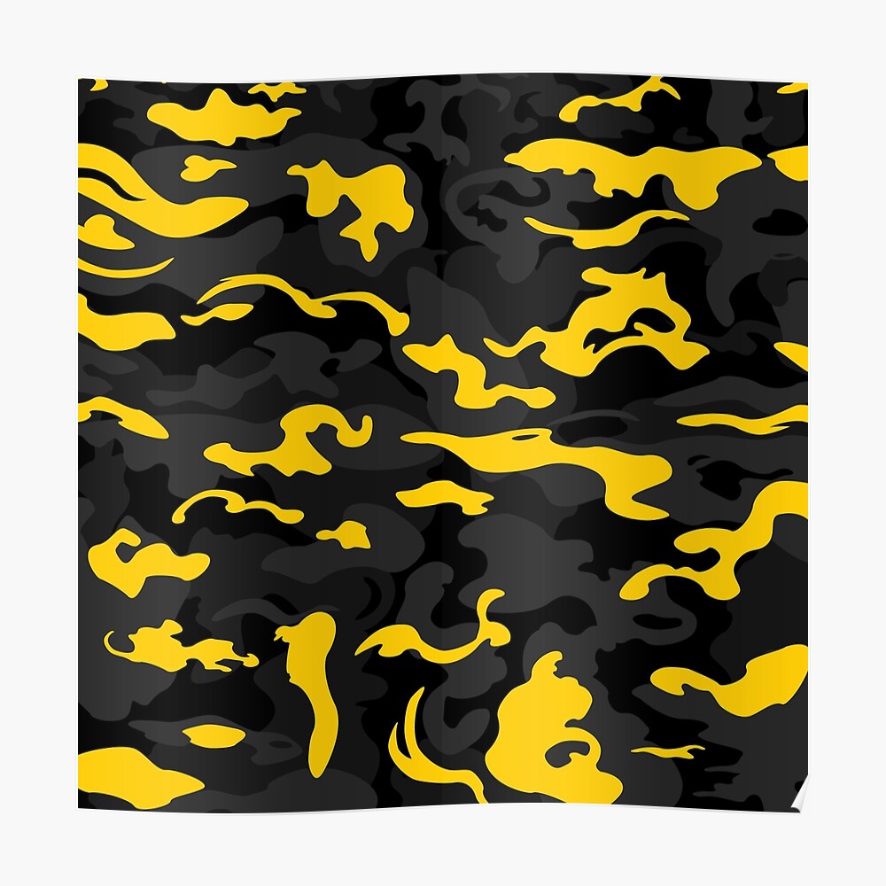 Download Camo Style Black And Yellow Camouflage Mask By Rclwow Redbubble Yellowimages Mockups