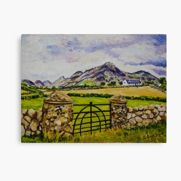 "Beneath Slieve Binnian, Mountains of Mourne, County Down." Canvas Print