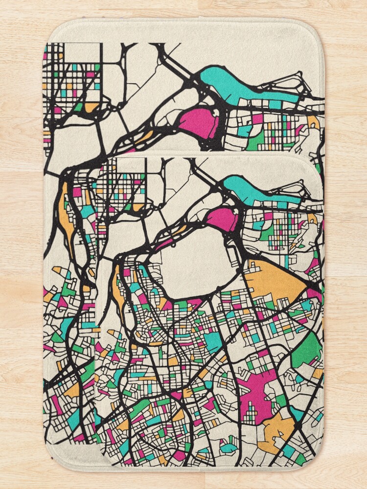 Alternate view of Arlington County, Virginia Street Map Bath Mat