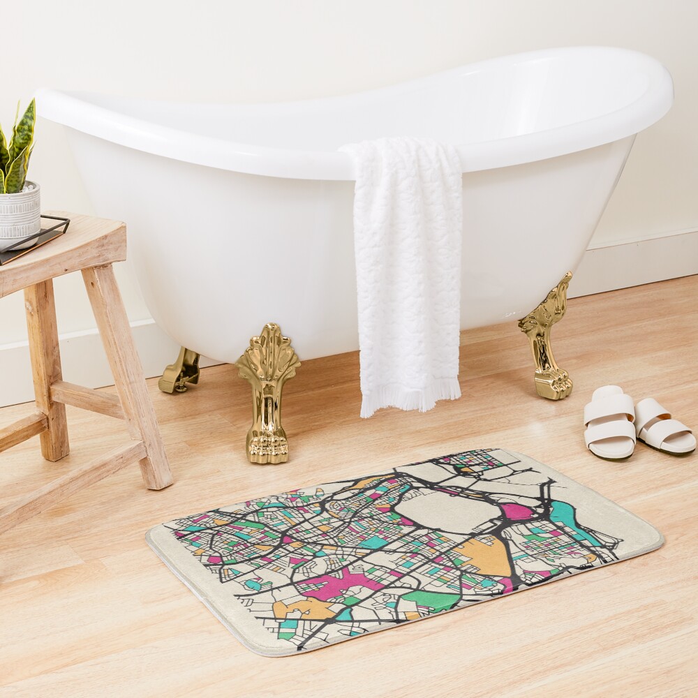 Arlington County, Virginia Street Map Bath Mat