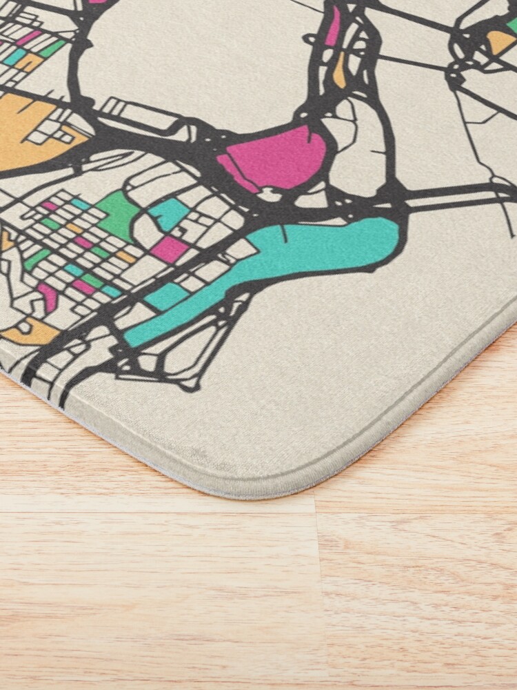 Alternate view of Arlington County, Virginia Street Map Bath Mat