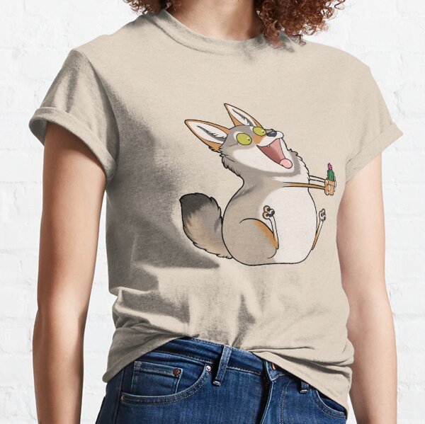 Derptato Coyote with Tiny Cactus Classic T-Shirt