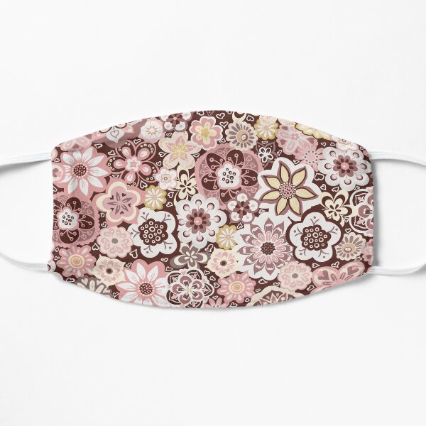 Beautiful Bouquet of Midsummer Blooms in pink, yellow and brown Mask