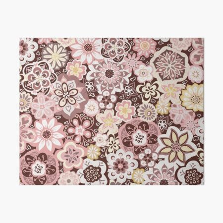Beautiful Bouquet of Midsummer Blooms in pink, yellow and brown Art Board Print