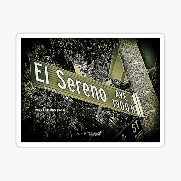 El Sereno Avenue, Pasadena, CA by Mistah Wilson Sticker