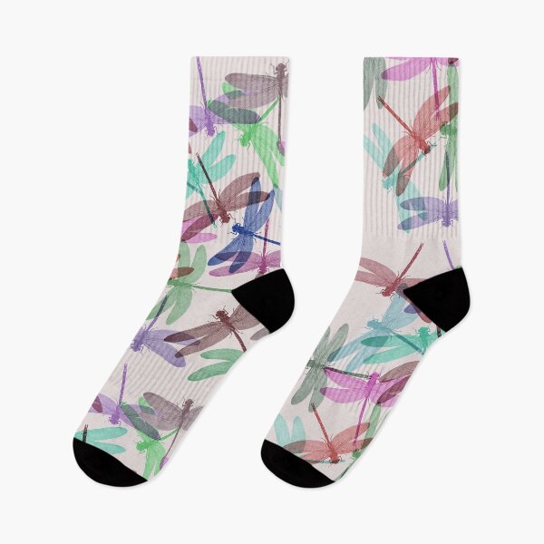 Item preview, Pink Green Lilac and Blue Summer Dragonfly Nature Pattern designed and sold by simpsonvisuals.