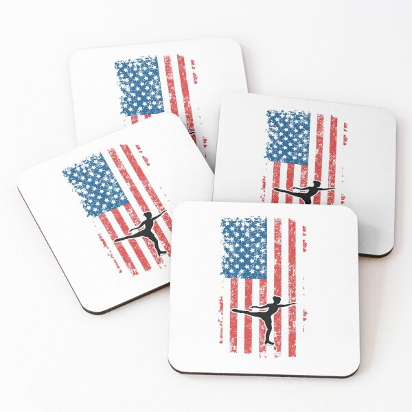 Item preview, Figure Skater Skating 4th of July designed and sold by EstelleStar.