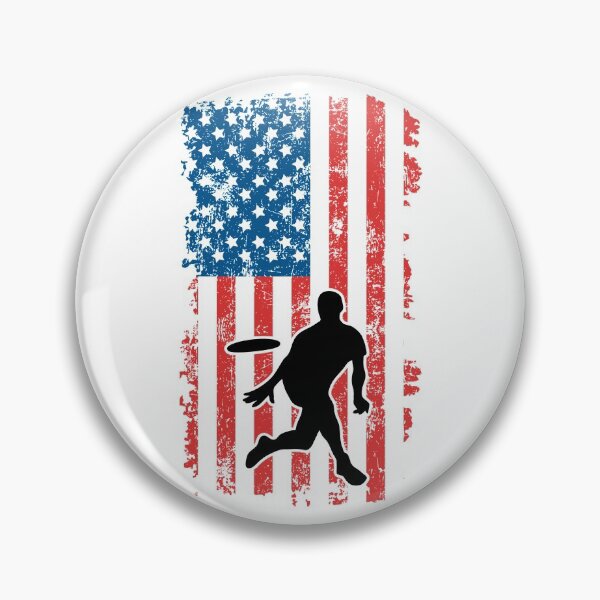 Item preview, Disc Frisbee Player with American Flag designed and sold by EstelleStar.
