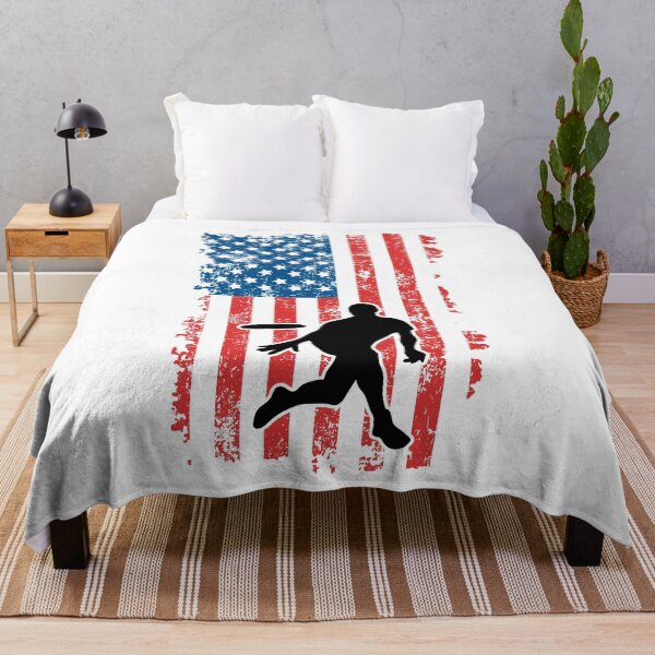 Item preview, Disc Frisbee Player with American Flag designed and sold by EstelleStar.