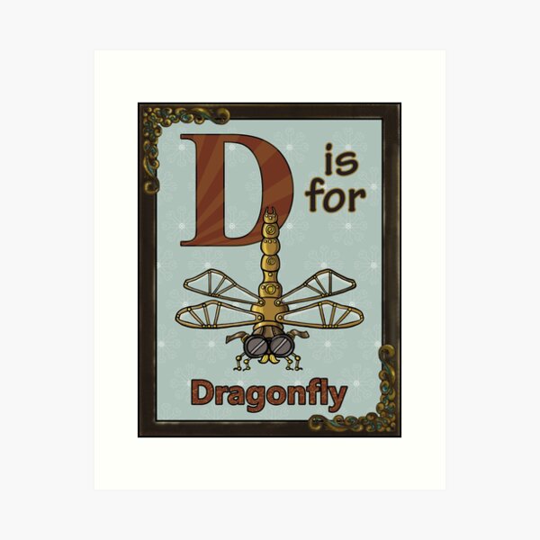 Steampunk Dragonfly Art Print