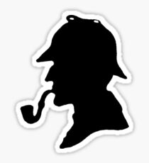 Sherlock Holmes Silhouette Sticker