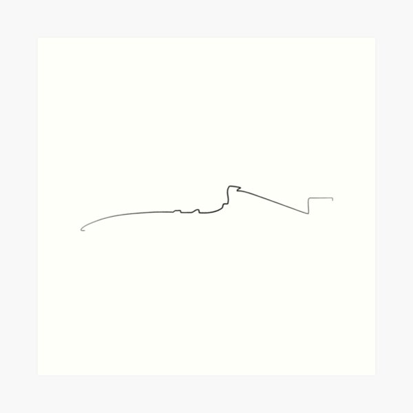2004 Ferrari F2004 minimal line art drawing Art Print