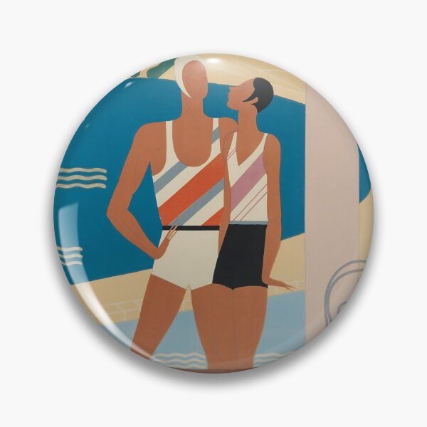 Item preview, La Plage de Monte Carlo vintage travel poster designed and sold by stickart-marek.