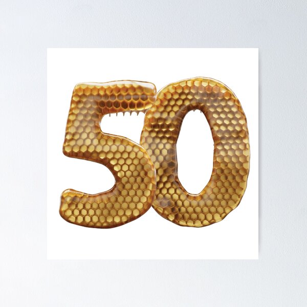 Item preview, 50 Number 3d Honey Numbers Font designed and sold by HelloFromAja.