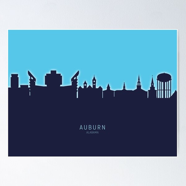 Item preview, Auburn Alabama Skyline designed and sold by ArtPrints.