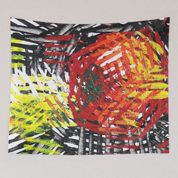 Item preview, Apple and Banana- Abstract Red and Yellow Design designed and sold by Kitslam Art.