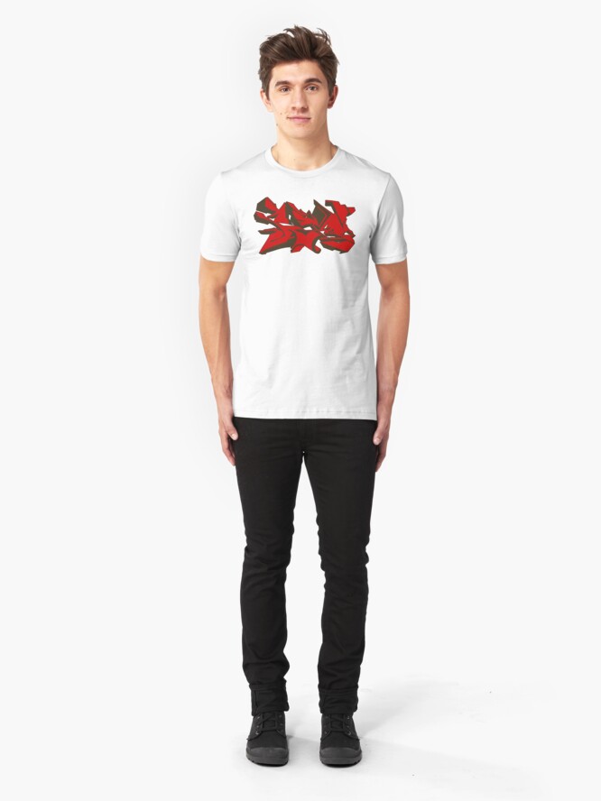 Alternate view of Style graffiti Red Slim Fit T-Shirt
