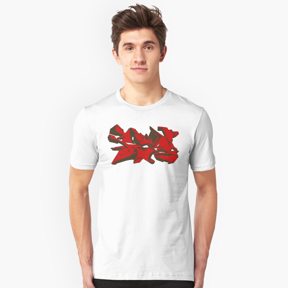 Style graffiti Red Slim Fit T-Shirt