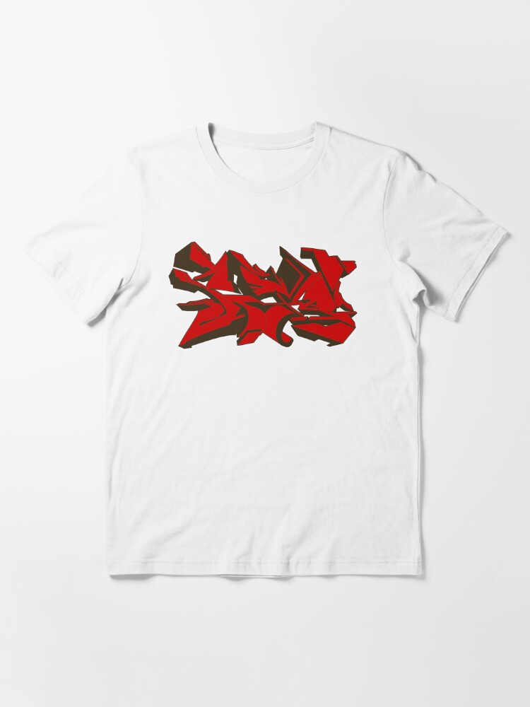 red graffiti shirt