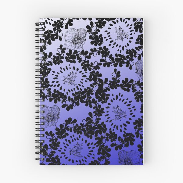 Item preview, asymmetrical moth and poppy damask purple designed and sold by Klyonsm2.