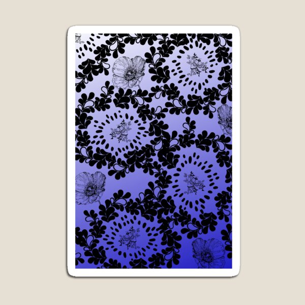Item preview, asymmetrical moth and poppy damask purple designed and sold by Klyonsm2.