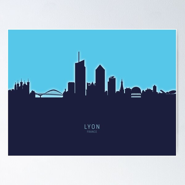 Item preview, Lyon France Skyline designed and sold by ArtPrints.