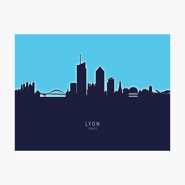 Item preview, Lyon France Skyline designed and sold by ArtPrints.
