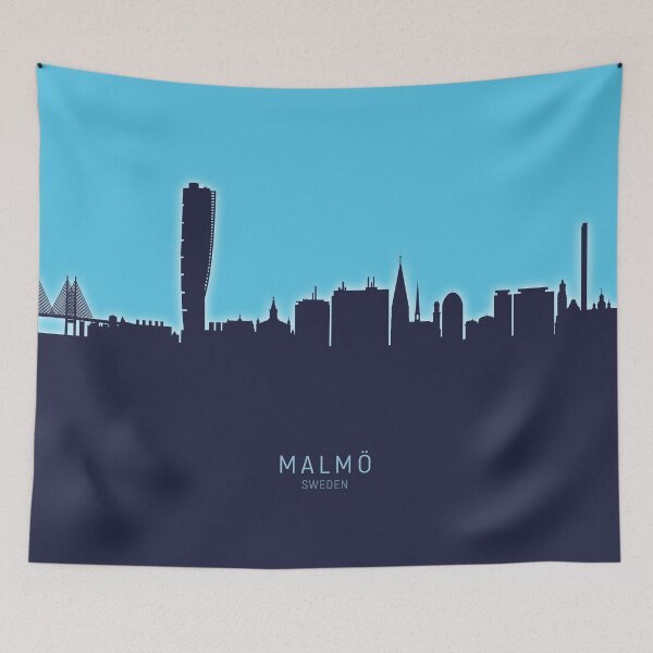 Item preview, Malmö Sweden Skyline designed and sold by ArtPrints.