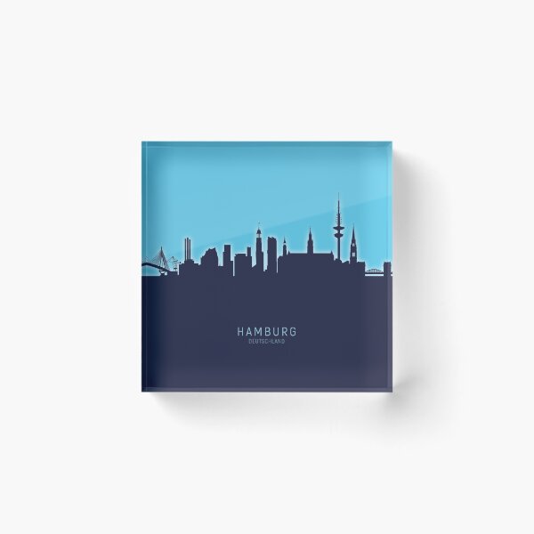 Artikelvorschau, Hamburg Germany Skyline entworfen und verkauft von ArtPrints.