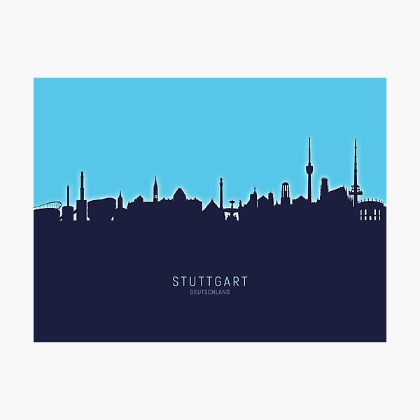 Item preview, Stuttgart Germany Skyline designed and sold by ArtPrints.