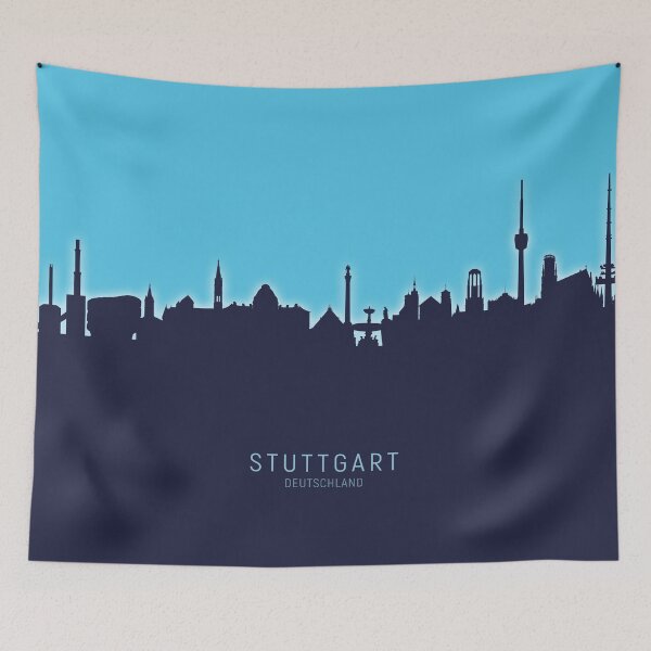 Artikelvorschau, Stuttgart Germany Skyline entworfen und verkauft von ArtPrints.