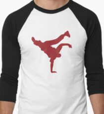 BBOY pose red Men's Baseball ¾ T-Shirt