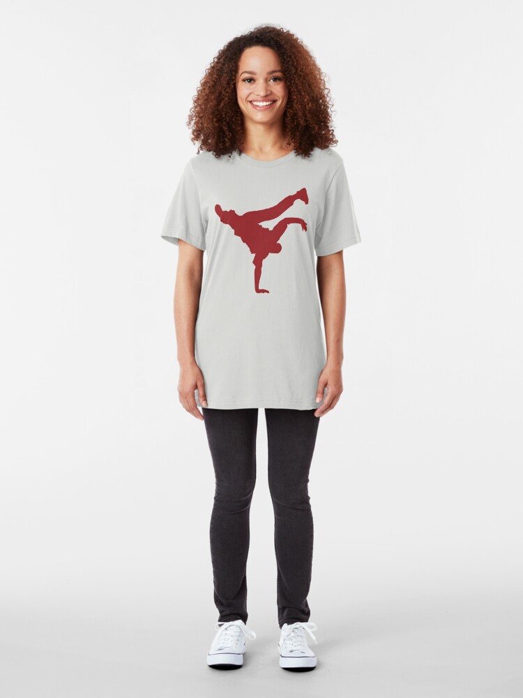 Alternate view of BBOY pose red Slim Fit T-Shirt