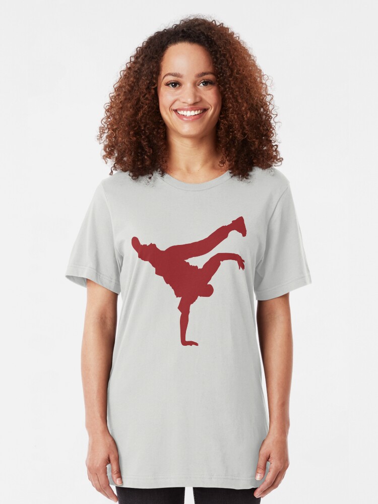 Alternate view of BBOY pose red Slim Fit T-Shirt
