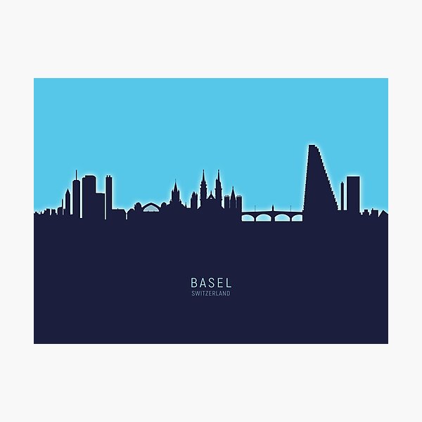 Item preview, Basel Switzerland Skyline designed and sold by ArtPrints.