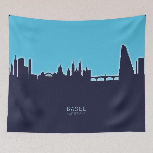 Item preview, Basel Switzerland Skyline designed and sold by ArtPrints.