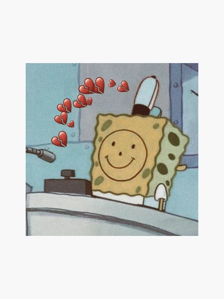 "Traurige SpongeBob Schwammkopf" Sticker von Hoddiebabe15 Redbubble