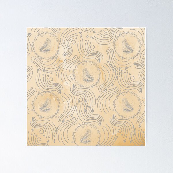 Item preview, irregular owl damask orange designed and sold by Klyonsm2.