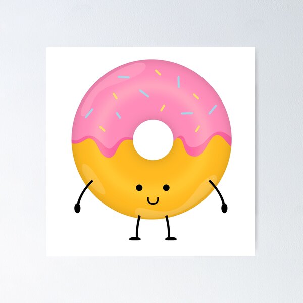Item preview, Cute Happy Donut  designed and sold by BrightLightArts.