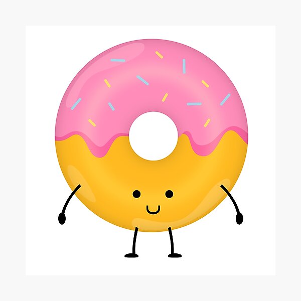 Item preview, Cute Happy Donut  designed and sold by BrightLightArts.